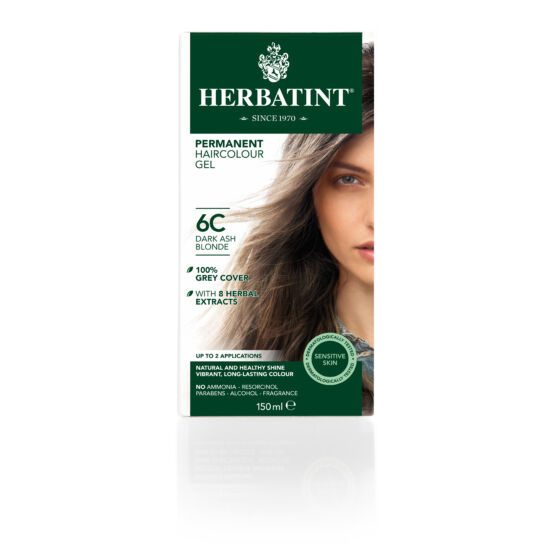 Herbatint 6C Sötét hamvas szőke hajfesték, 150 ml