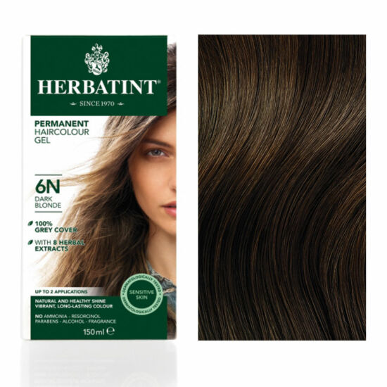 Herbatint 6N Sötét szőke (világosbarna) hajfesték, 150 ml