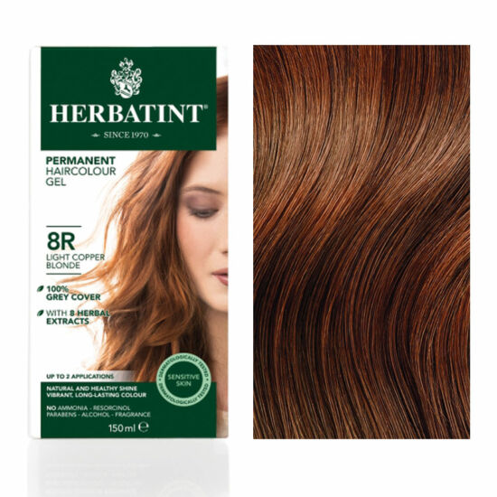 Herbatint 8R Réz világos szőke hajfesték, 150 ml