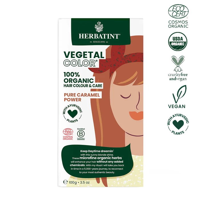 Herbatint Bio Vegetal Color PURE CARAMEL, 2×50 g