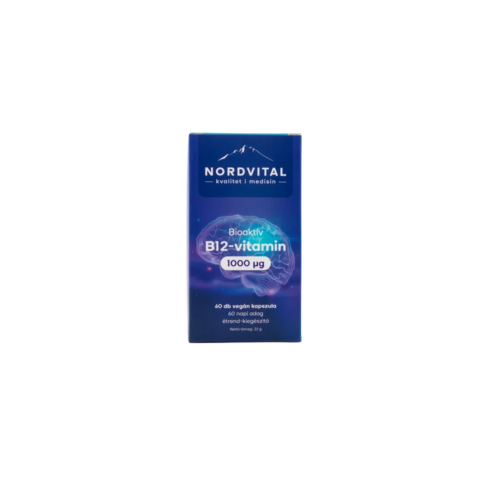 Nordvital B12-vitamin 1000mcg 60 db vegán kapszula