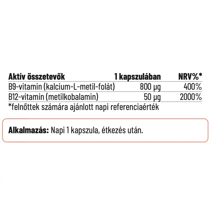 Nordvital B9(folát)-vitamin 800 mcg 60 db kapszula
