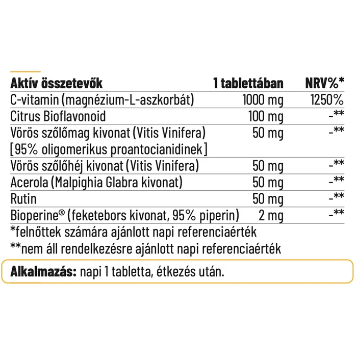 Nordvital C-vitamin komplex Retard 1000mg 60 db