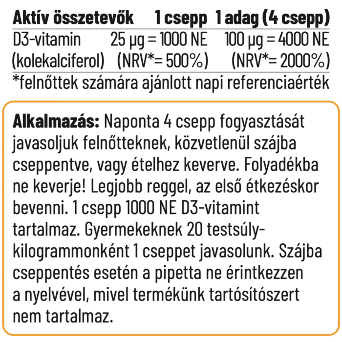 Nordvital D3-vitamin csepp 30 ml 240 adag